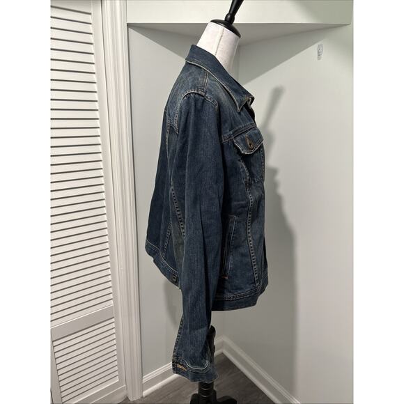Lauren Jeans Co Women’s Denim Jacket 1X Classic Blue Trucker Relaxed Vintage Y2K - Picture 5 of 12